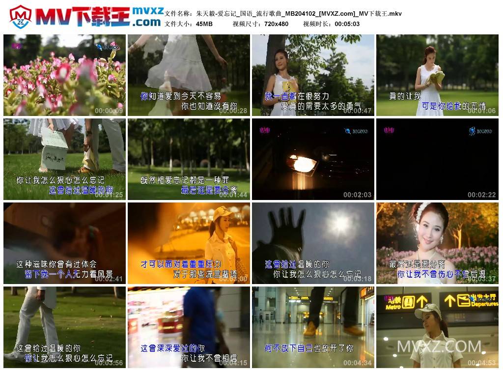 朱天毅-爱忘记_国语_流行歌曲_MB204102